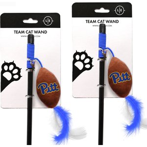 Littlearth NCAA Licensed Teaser Wand Cat Toy, 2 count, Pittsburgh Panthers