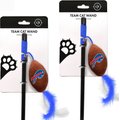 Littlearth NFL Licensed Teaser Wand Cat Toy, 2 count, Buffalo Bills