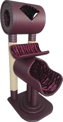 Royal Cat Boutique Luxury 54-in Faux-Leather Cat Tower, slide 1 of 1