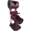 Royal Cat Boutique Luxury 54-in Faux-Leather Cat Tower, Burgundy 