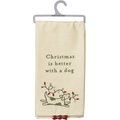 Primitives By Kathy "Better With A Dog" Dish Towel