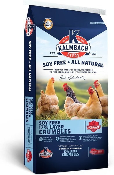 Kalmbach Feeds All Natural 17% Layer Crumbles Poultry Food, 50-lb bag slide 1 of 6