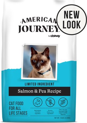 American Journey Grain-Free Limited Ingredient Salmon and Pea Recipe Dry Cat Food, 12lb bag, slide 1 of 1