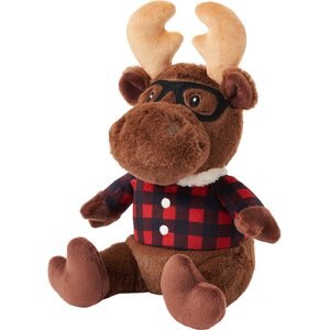 Frisco Hipster Moose Plush Squeaky Dog Toy