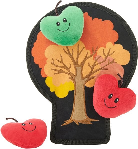 Frisco Autumn Tree with Apples Interactive Plush Squeaky Dog Toy, 4 count slide 1 of 4