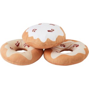 Frisco Maple Bacon Donut Plush Cat Toy with Catnip, 3 count