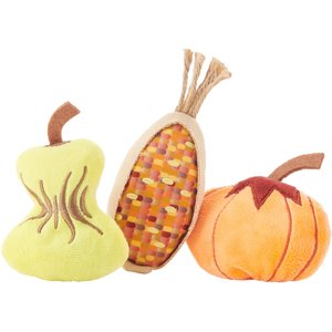 Frisco Fall Harvest Plush Cat Toy with Catnip, 3 count