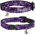 Buckle-Down Personalized Breakaway Cat Collar with Bell, Hibiscus Collage