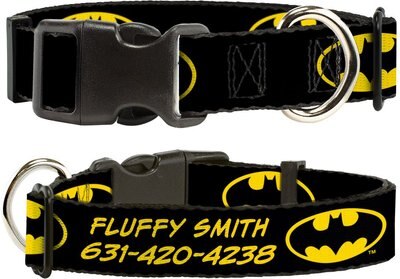 Buckle-Down DC Comics Batman Shield Polyester Personalized Dog Collar, slide 1 of 1