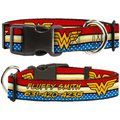Buckle-Down DC Comics Wonder Woman Polyester Personalized Dog Collar, Large