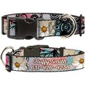 Buckle-Down Polyester Personalized Dog Collar, Flowers, Large
