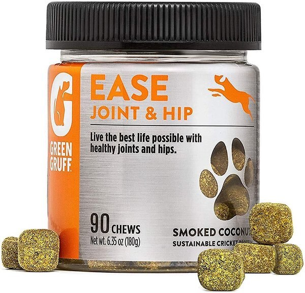 Green Gruff Ease Hip & Joint Support Coconut Flavor Soft Chew Dog Supplement, 90 count slide 1 of 9