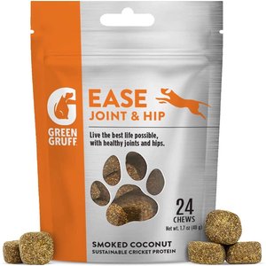 Green Gruff Ease Hip & Joint Support Coconut Flavor Soft Chew Dog Supplement, 24 count
