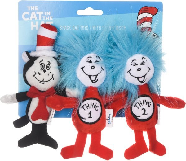 Dr. Seuss The Cat In The Hat The Cat, Thing 1 & Thing 2 Cat Toy, 3 count slide 1 of 4