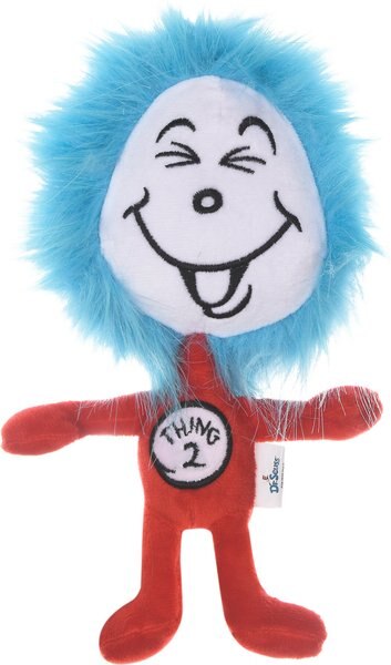 Dr. Seuss The Cat In The Hat Thing 2 Big Head Plush Dog Toy slide 1 of 4