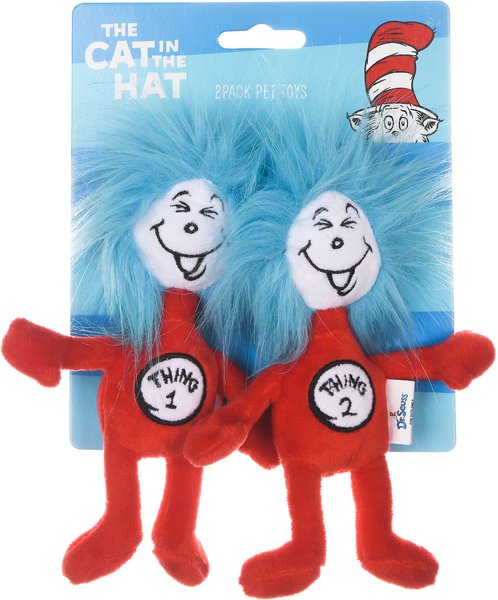 Dr. Seuss The Cat In The Hat Thing 1 & 2 Dog Toy, 2 count slide 1 of 4