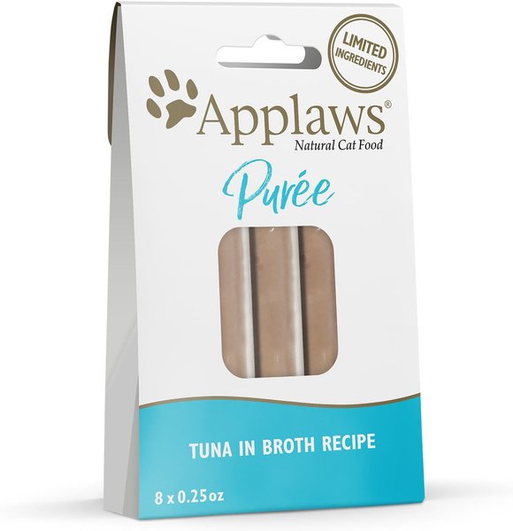 Applaws Purée Tuna Grain-Free Lickable Cat Treats, 0.25-oz pouch, case of 8, 10 count slide 1 of 7