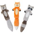 Frisco Forest Friends Stuffing-Free Skinny Plush Squeaky Dog Toy, 3 count