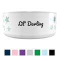 Frisco Personalized Stars Ceramic Dog Bowl, 2.75-cup