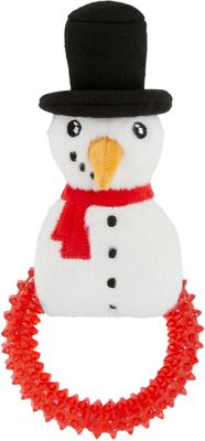 Frisco Holiday Snowman Plush with TPR Ring Squeaky Puppy Toy, slide 1 of 1