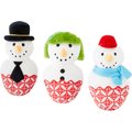 Frisco Holiday Snowman Cupcakes Plush Squeaky Dog Toy, 3 count
