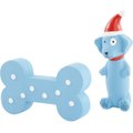 Frisco Holiday Blue Bundle Latex Squeaky Puppy Toy, 2 count