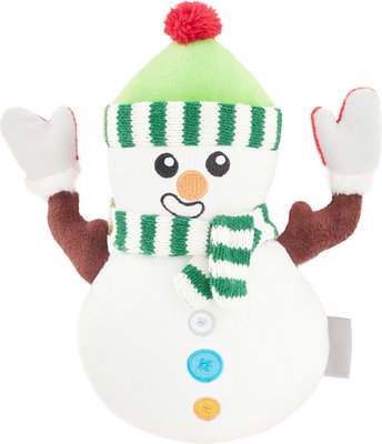 Frisco Holiday Naughty or Nice Snowman Reversible Plush Squeaky Dog Toy, slide 1 of 1