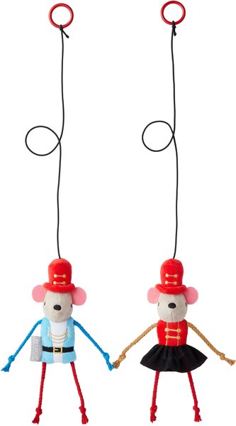 Frisco Nutcracker & Ballerina Bouncy Mouse Teaser Cat Toy with Catnip, 2 count slide 1 of 4