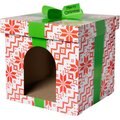 Frisco Holiday Gift Box Cardboard Cat House Cat Toy
