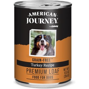 American Journey Turkey Recipe Grain-Free Canned Dog Food, 12.5-oz, case of 12