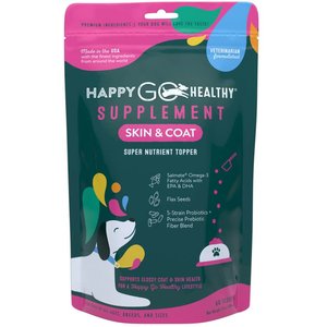 Happy Go Healthy Brilliant Bites Skin & Coat Standard Breed Dog Supplement, 14-oz bag