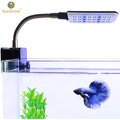 SunGrow Small Rimless Aquarium Betta Fish Tank Clip On Light with Blue & White LED, Up to 10-gal