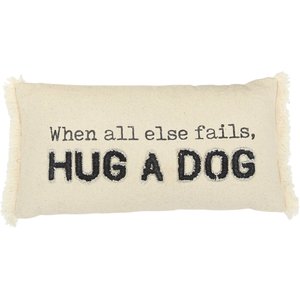 Mud Pie "Hug" Washed Canvas Pillow