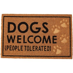 Mud Pie "Dogs Welcome" Paw Print Mat