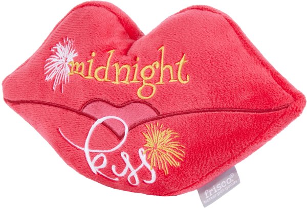Frisco New Year's Eve Midnight Kiss Plush Squeaky Dog Toy  slide 1 of 4