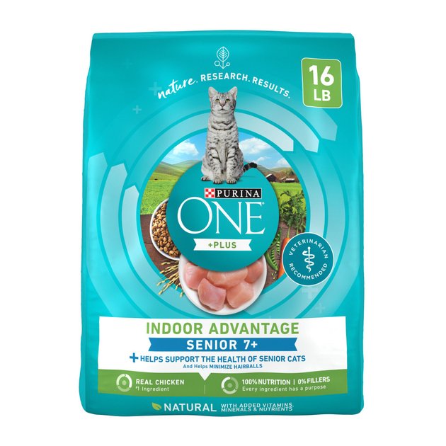 PURINA ONE Indoor Advantage Senior 7+ High Protein Natural Dry Cat Food