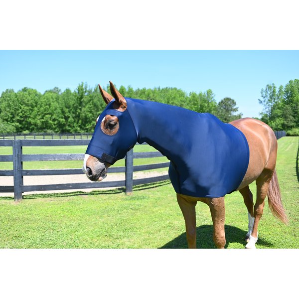 PURPLE Full Separating Zip in X-LARGE Face and Neck Cover Horse Stretch Hood