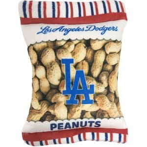 Pets First MLB Peanut Bag Dog Toy, Los Angeles Dodgers