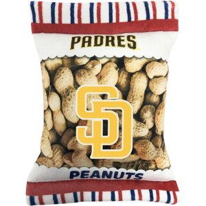 Pets First MLB Peanut Bag Dog Toy, San Diego Padres