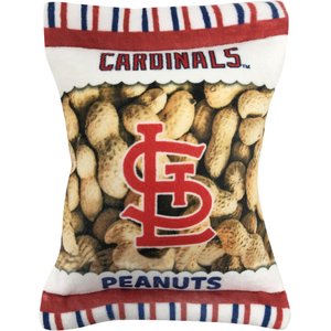Pets First MLB Peanut Bag Dog Toy, St Louis Cardinals