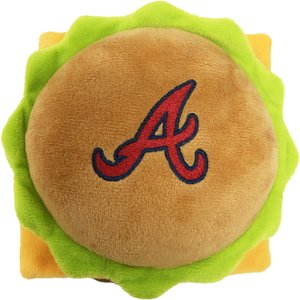 Pets First MLB Hamburger Dog Toy, Atlanta Braves