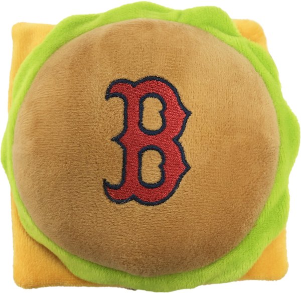 Pets First MLB Hamburger Dog Toy, Boston Red Sox slide 1 of 2