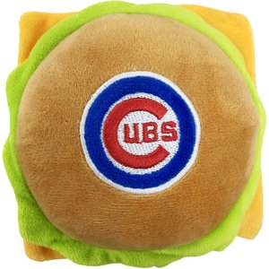 Pets First MLB Hamburger Dog Toy, Chicago Cubs