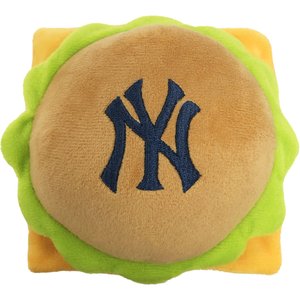 Pets First MLB Hamburger Dog Toy, New York Yankees