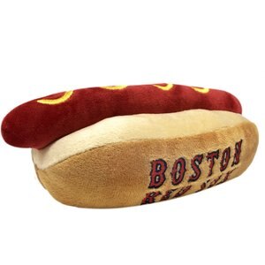 Pets First MLB Hot Dog Dog Toy, Boston Red Sox