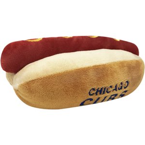 Pets First MLB Hot Dog Dog Toy, Chicago Cubs