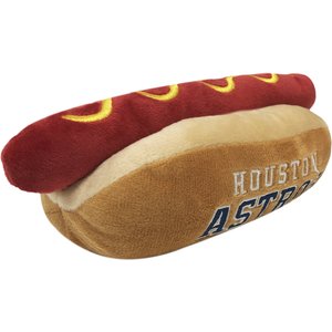 Pets First MLB Hot Dog Dog Toy, Houston Astros