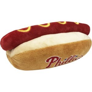 Pets First MLB Hot Dog Dog Toy, Philadelphia Phillies
