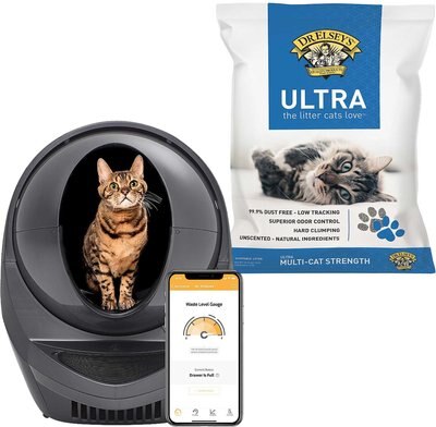 Litter-Robot WiFi Enabled Automatic Self-Cleaning Cat Litter Box + Dr. Elsey's Precious Cat Ultra Unscented Clumping Clay Cat Litter, slide 1 of 1