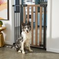 Frisco Wood & Metal Extra Tall Auto-close Pet Gate, 41-in, Gray